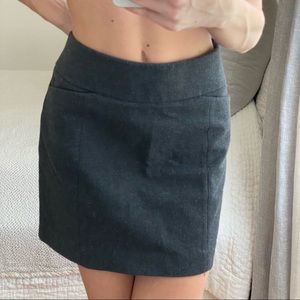White House Black Market mini skirt in dark grey.
